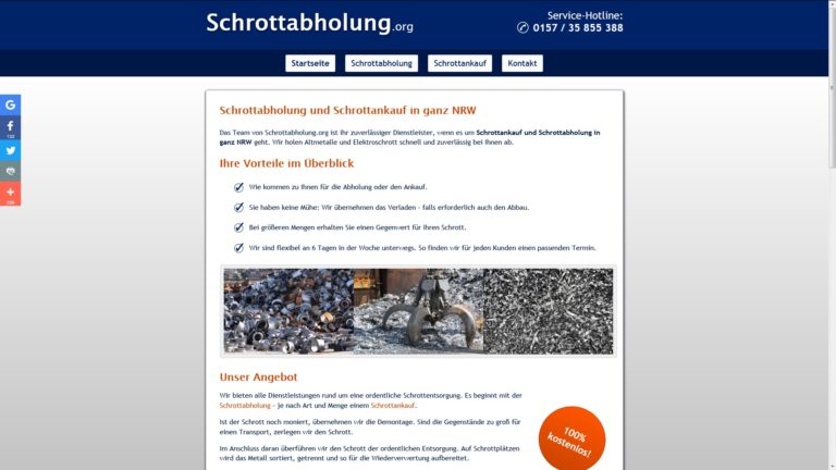 Schrottabholung Bottrop – mit Alltagsschrott Geld verdienen