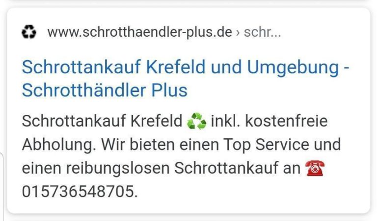 Schrottankauf Krefeld – Für Privathaushalte und Gewerbe, Schrott Ankauf in Krefeld